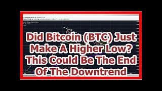 Today News - Did Bitcoin (BTC) Just Make A Higher Low? This Could Be The End Of The Downtrend
