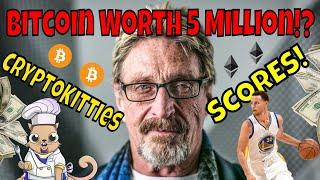 Crypto Kitties Scores With Stephen Curry! John McAfee's New Bitcoin Prediction And SEC Crypto News
