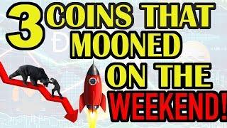 Top 3 ALT COINS that surged last weekend! BTC analysis and shorting Bitcoin