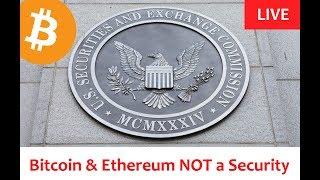 LIVE: Bitcoin & Ethereum Not a Security [Daily Bitcoin and Cryptocurrency News] - 6/14/2018