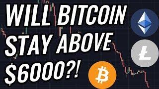 Bitcoin & Crypto Markets Suffer Another Drop! Will $6,000 Hold Again?! BTC, ETH, BCH, & LTC News!