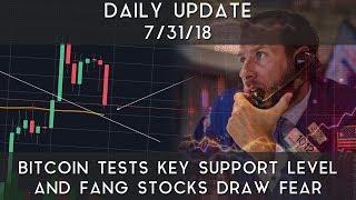 Daily Update (7/31/18) | Bitcoin tests line of support & FANG stocks sell-off