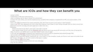 Cryptocurrency Videos is a 101 Series- What is an ICO? Video #4