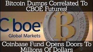 Crypto News | Bitcoin Dumps Correlated To CBOE Futures! Coinbase Fund Opens To Millions Of Dollars