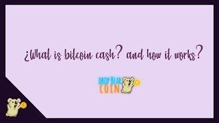What is bitcoin cash? and how it works?