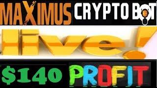 Cryptocurrency Trading With Maximus CryptoBot Signals (Live Trading)