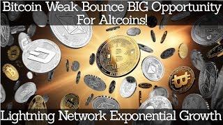 Crypto News | Bitcoin Weak Bounce BIG Opportunity For Altcoins! Lightning Network Exponential Growth