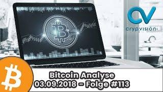 Bitcoin (BTC) Analyse - 03.09.2018 | Folge 113