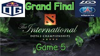 [ EN ] OG vs LGD - Game 5 - Grand Final - TI 8 - Highlights
