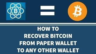 How To Recover Bitcoin From Paper Wallet To Any Other Wallet | Bitcoin In Hindi