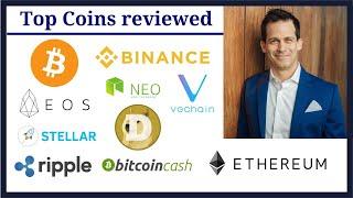 Cryptocurrency Review:  EOS, Ripple, Stellar, NEO, VeChain, Bitcoin Cash, Binance, Bitcoin, Ethereum